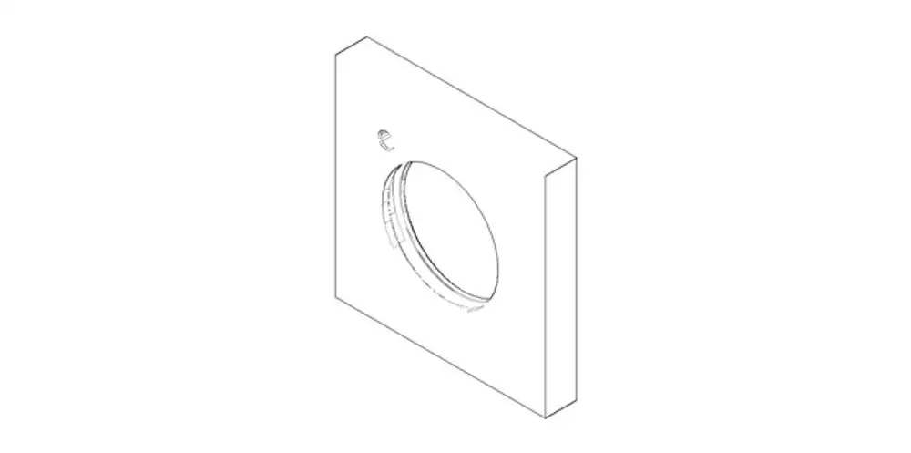 DORNBRACHT Rosette ERSATZTEILE 092797021 60 x 60 x 9 x D. 33,2 mm Platin, 092797021-08 Galeriebild 1